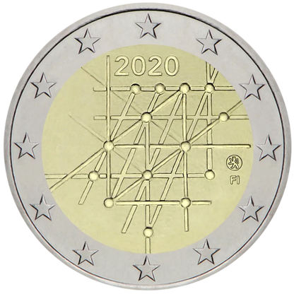 2020 Fínsko 2 eurá Univerzita v Turku