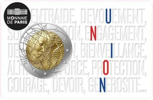 2020 Francúzsko  2 eurá karta Lekársky výskum